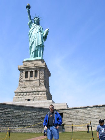 at the statue of liberty
