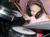 Future Rock Star!  Just like her Daddy!