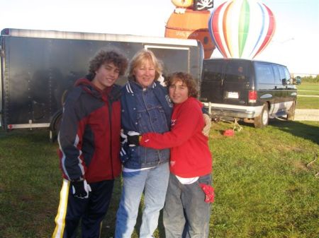 2 of my grandsons helping fill hotair balloons