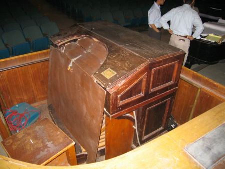 Organ Console Before Removal