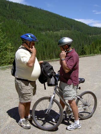 Troy and Bob getting ready to ride