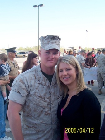 Chris and AmyJo on return from Iraq