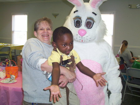 First visit with easter bunny