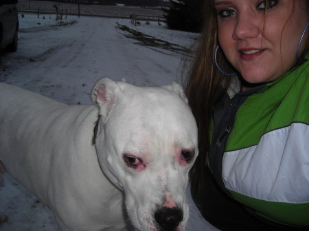 My daughter Melissa and her puppy Roxy