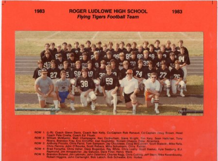 Team Photo - Sr Year (1983) Football Team