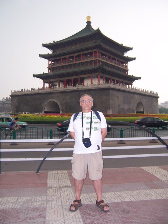 in Xi'an.  In front of Bell Tower