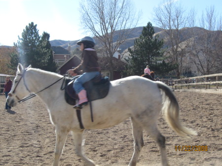 My oldest granddaughter riding..great form