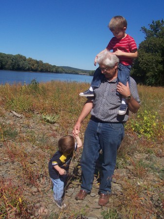 Grandpa on a river walk!