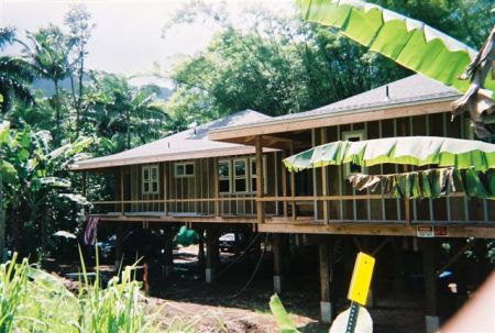 house we buit on river in Haena, Kauai, Hawaii