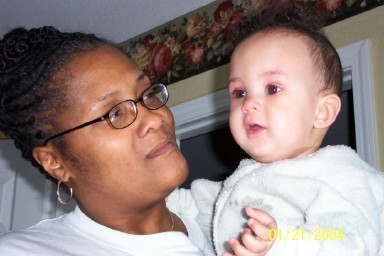 Auntie Sandy and baby Nile 2003