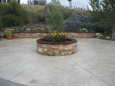 Patio and garden wall