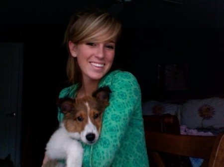 Daughter Chelsea and puppy Chloe