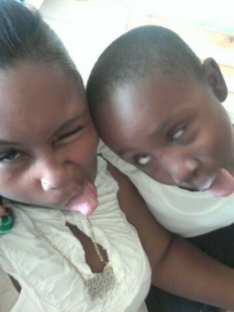 Goofy Faces!   Mommy and Youngest son!