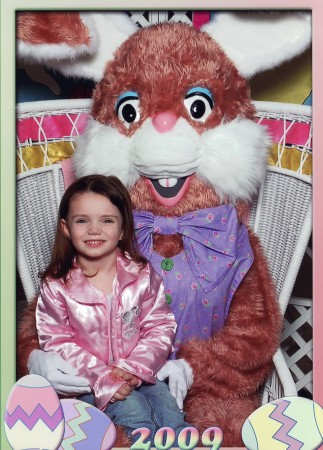 Easter Bunny Picture with Grandaugther Olivia