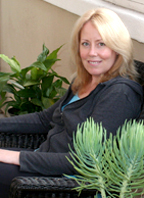 Me, relaxing on our balcony.