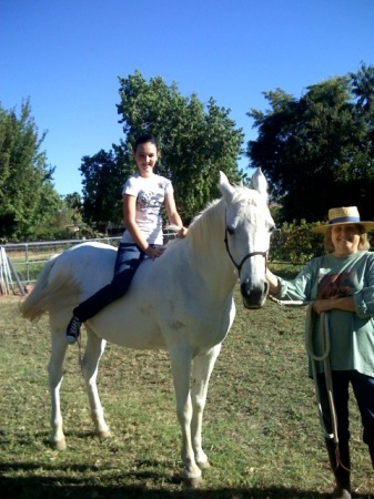 My horse, my granddaughter and me