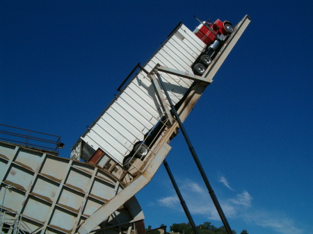 Truck on dumper