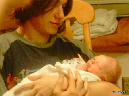 Dylan (18) and his new Son, Colton Gage