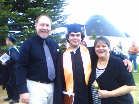 With the son and wife at commencement from UW.
