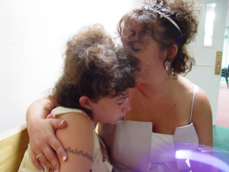 Mom and daughter on our wedding day!