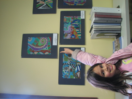 Lauren's Artwork on display at public Library
