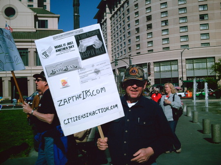 Bruce with his sign