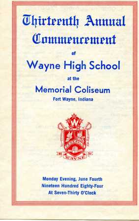 Class 0f '84 Commencement Program