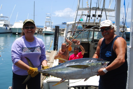 Tommy and I with the largest catch