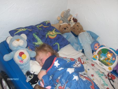 Aaron in his big boy bed