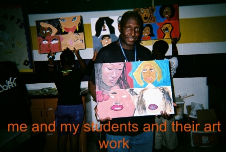 me and my student's artwork