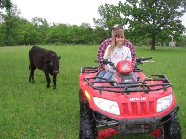 Darlena and I in one of our pastures