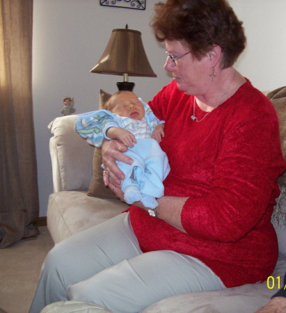 Great Aunt Cheryl with Caden