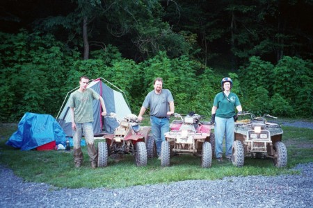 4-wheeling and camping in WV - 2002