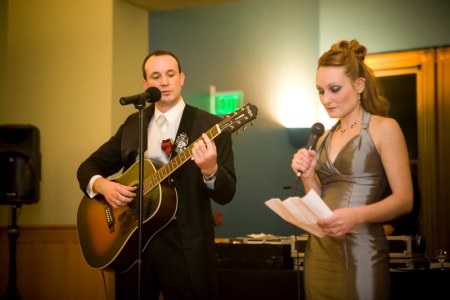 Singing at the wedding