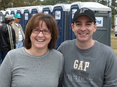 Me & Amy at the port o potties!