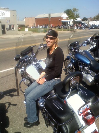 Tracy's and her motorcycle