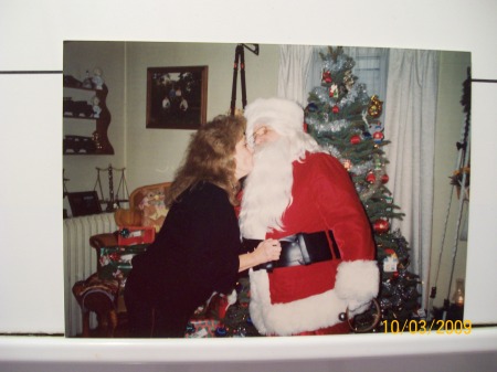 Mommy Kissing Santa
