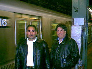 Me and a co-worker in New York Subway