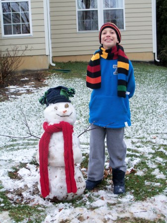 Adam and his snowman