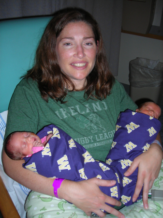 My daughter Kim and her twins June 2009.