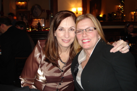 Sister Linda and I Christmas Party 2009