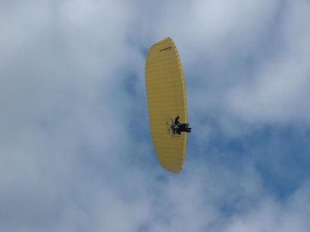 Me powered paragliding!