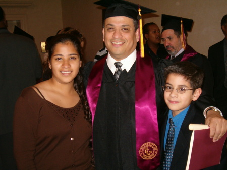 With my kids on graduation day
