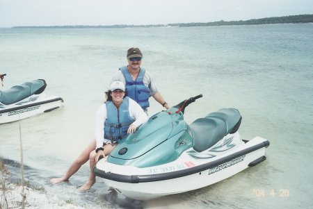 Jet skiing in the Atlantic