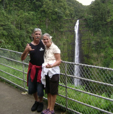 At the falls near Hilo