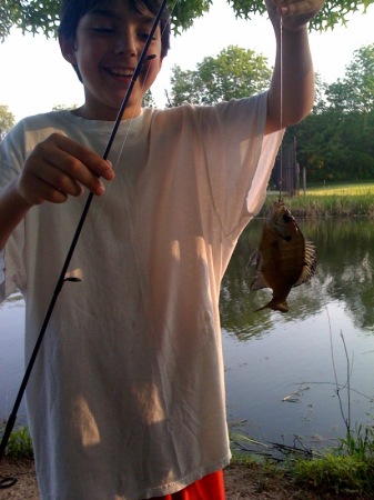 Colin's first catch