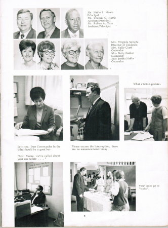 7th Grade Pendulum 1970-71 Faculty