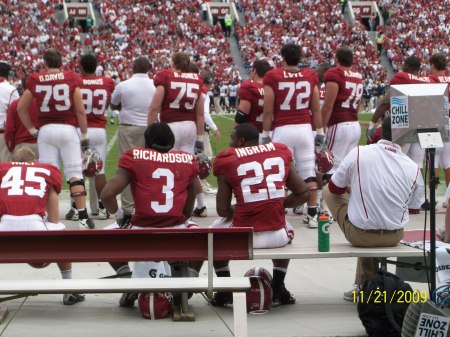 Behind the bench...