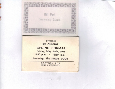 Spring Formal Invitation '71