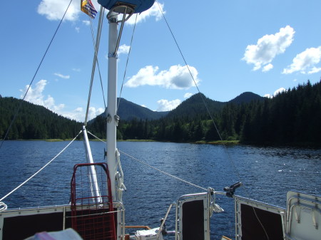 At anchor in Northern Canadian bay